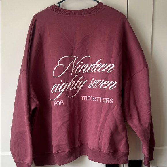 1987 For Trendsetters Oversized Sweatshirt in Mauve  🆕 - Picture 1 of 3